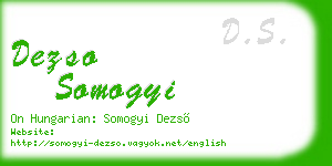 dezso somogyi business card